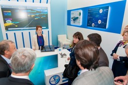 Делегация Аргентины на стенде "Газпром добыча шельф Южно-Сахалинск"